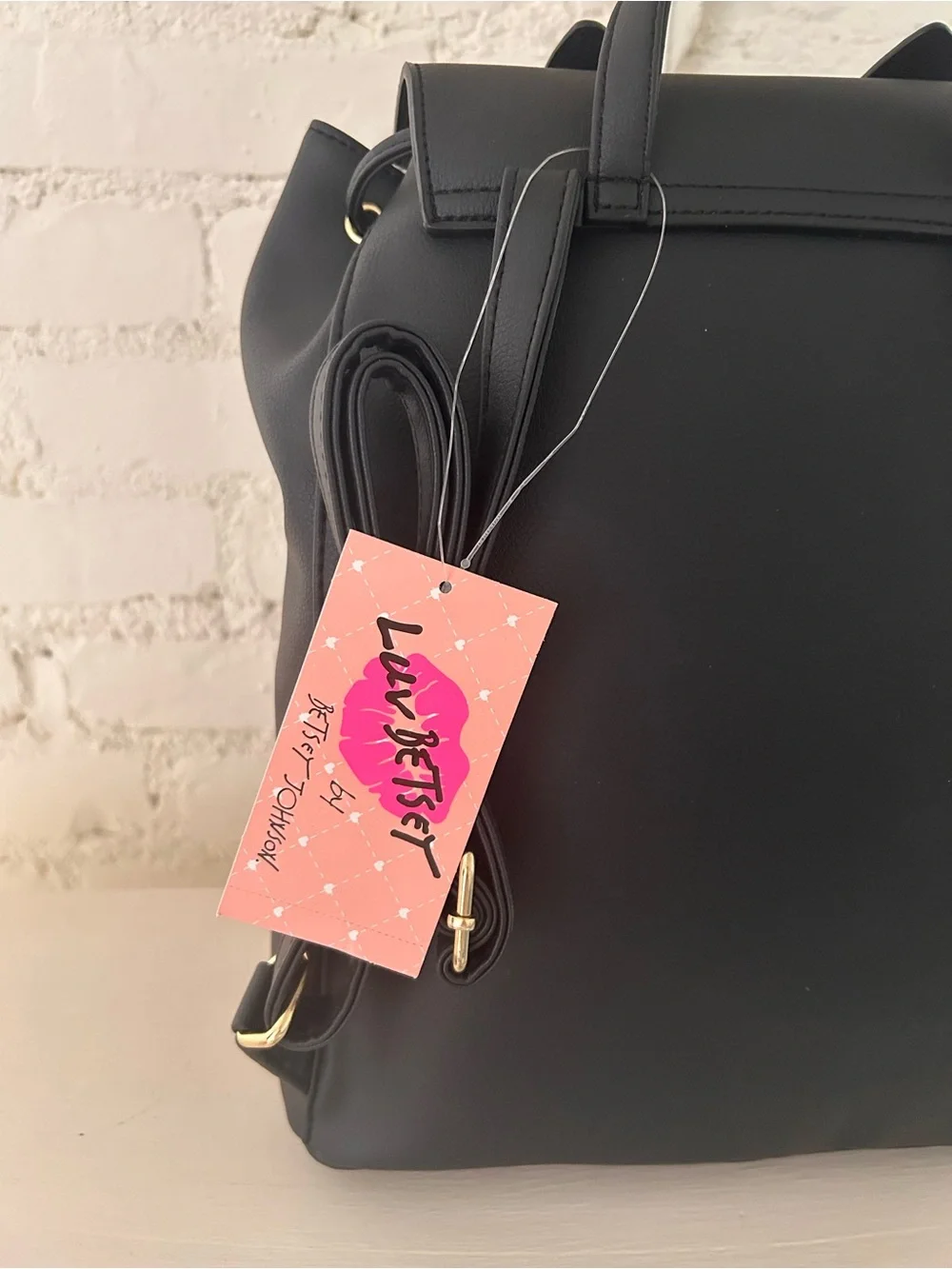 LUV Betsey Johnson Cat Faux Leather Backpack NWT